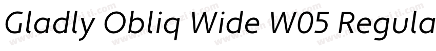 Gladly Obliq Wide W05 Regular字体转换